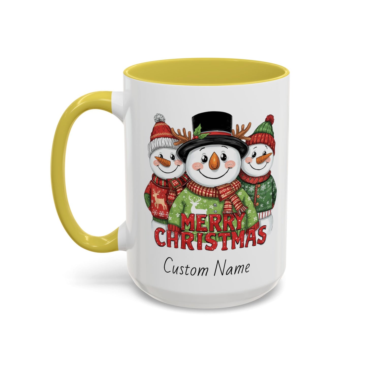 Cheerful Christmas Snowman Mug, Snowman Coffee Mug, Cute Christmas Mug, Snowman Gift for Her, Gift for Neighbors