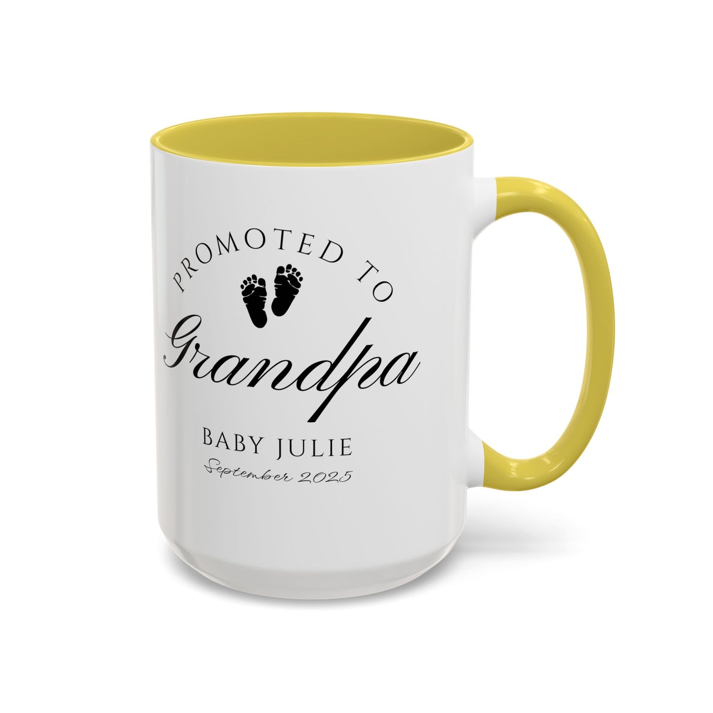 Promoted to Grandpa Mug, Personalized New Grandpa Gift 2025, Custom Baby Announcement Coffee Cup, Pregnancy Reveal for Grandfather, First Grandchild Gift