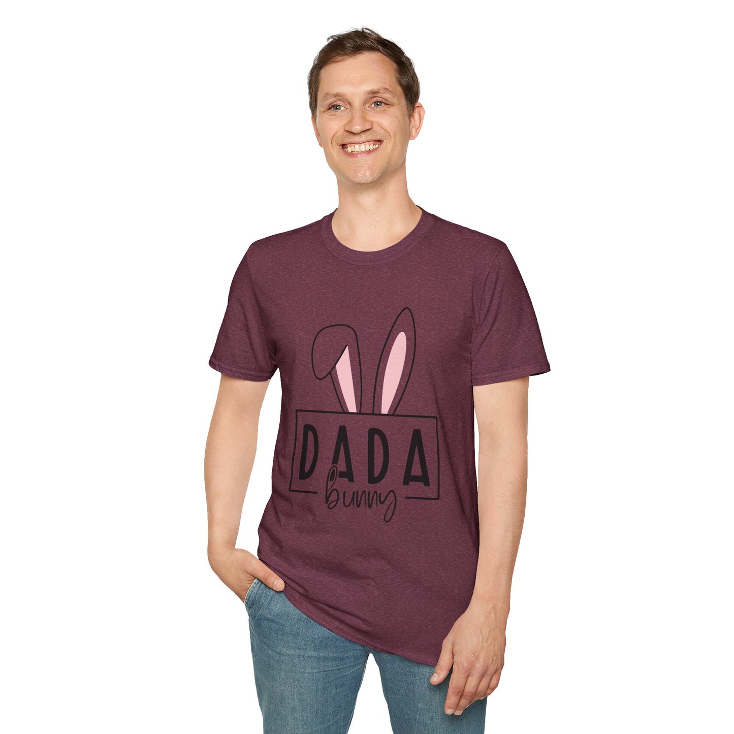 Dada Bunny Ears Unisex Softstyle T-Shirt - Cute Easter Apparel for Aunts