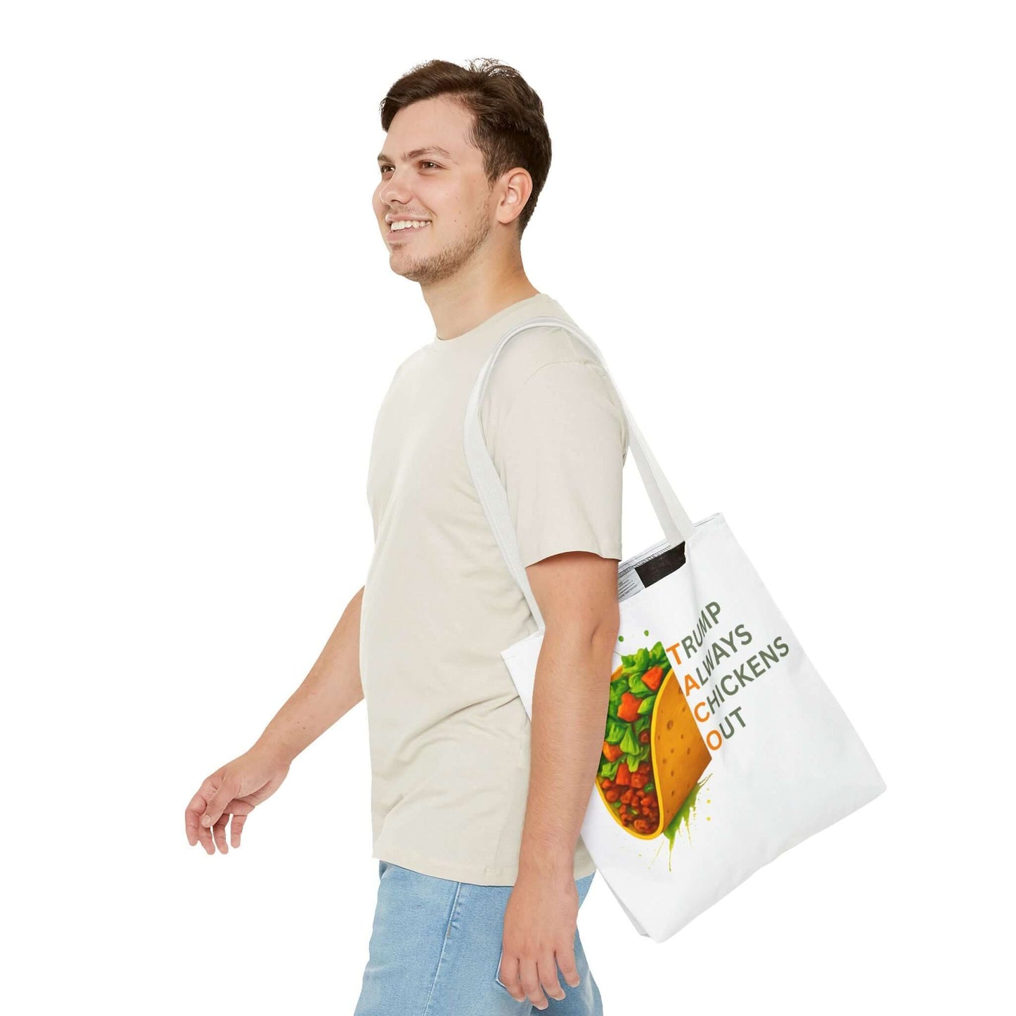Trump Always Chickens Out TACO Tote, Subtle Anti Trump, Democrat Gift Tote, FDT Tote, Anti-MAGA, Political Tote