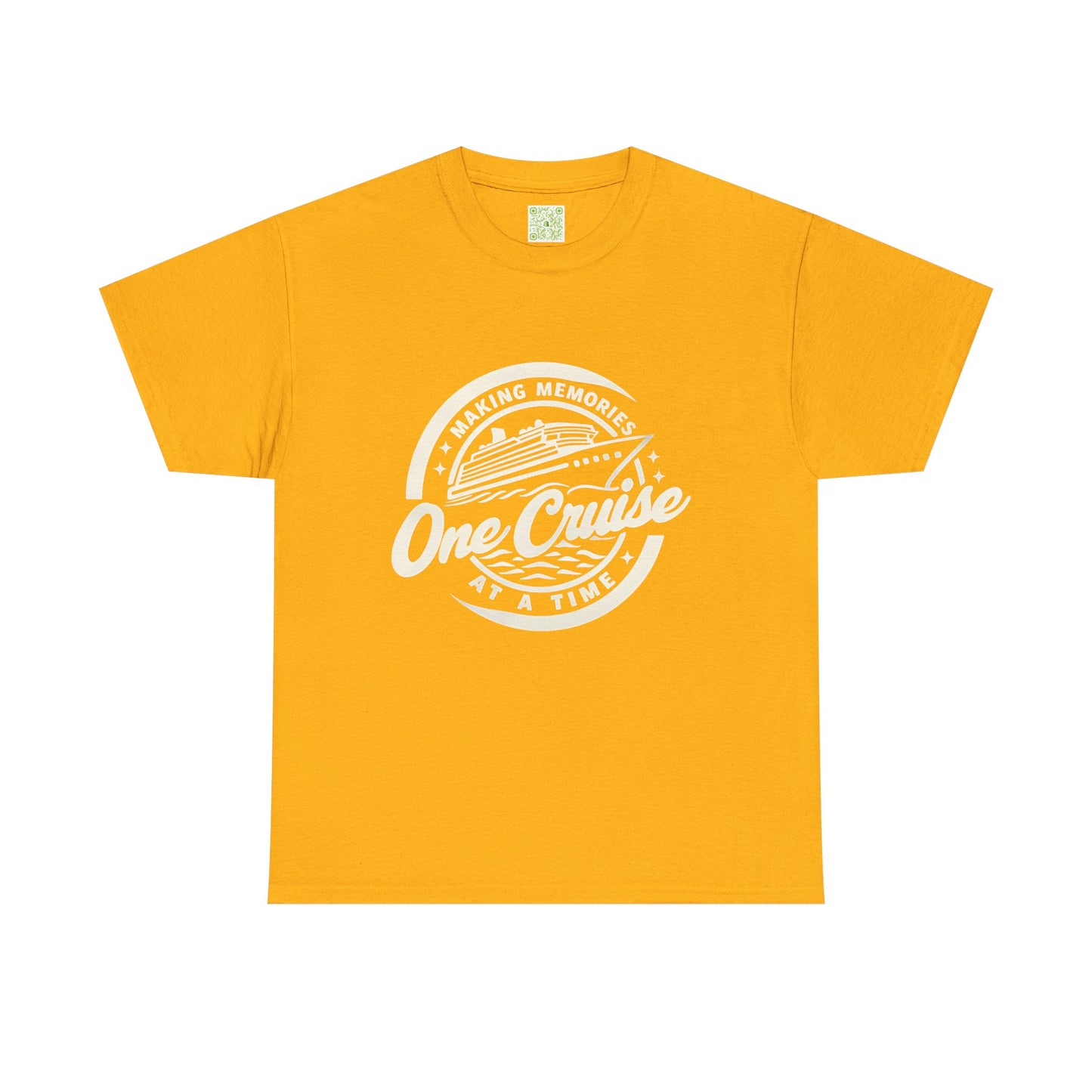 One Cruise at a Time Tee, Unisex Heavy Cotton Shirt, Cruise Inspired T-shirt, Travel Gift, Beachwear, Nautical Tee