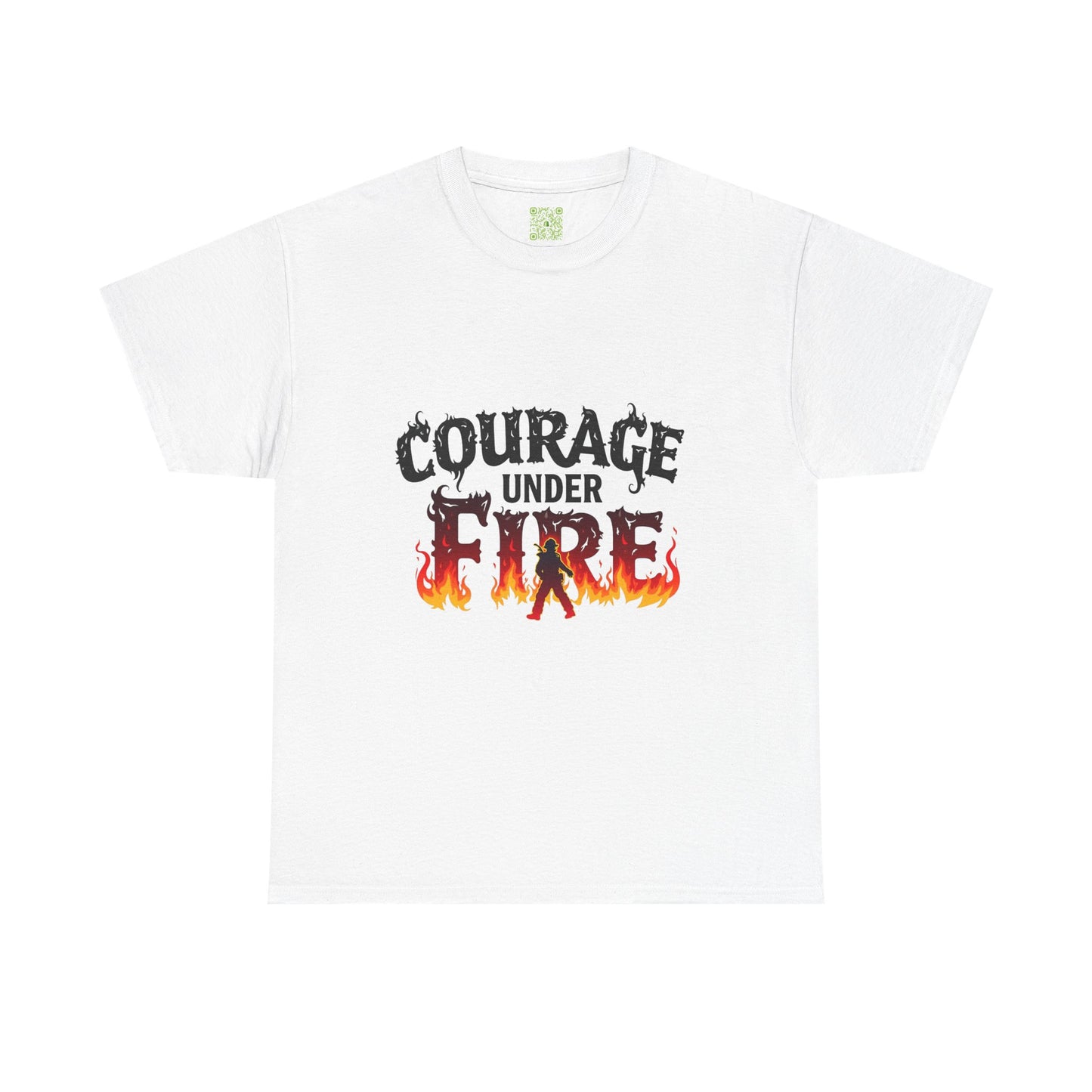 Firefighting Courage Under Fire Tee, Firefighter Graphic Tee, Fire Fighter Gift, Thin Red Line, Fire Fighters Gift, Firefighting Apparel