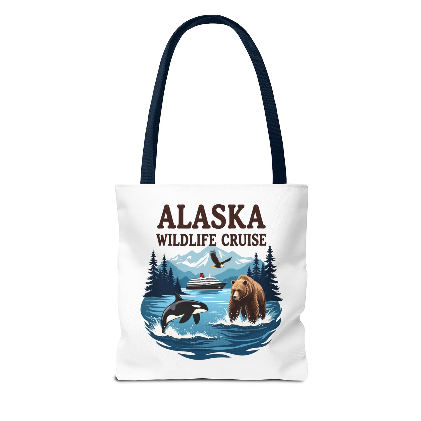 Alaska Wildlife Cruise Tote Bag, Adventure Lovers Gift, Cruise Squad 2025, Alaska Vacation Tote Bag, Alaskan Cruise Tote