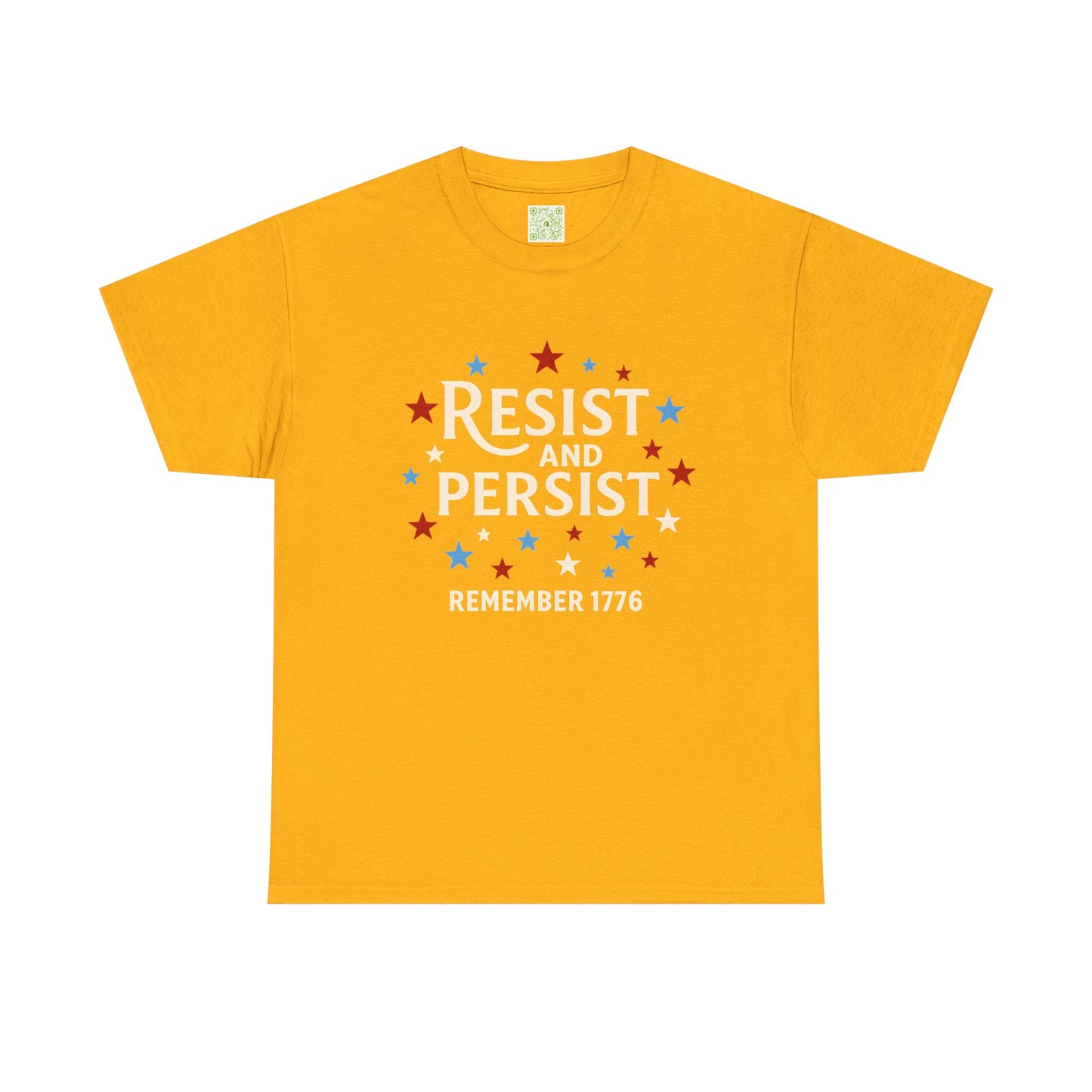 Resist and Persist Tee, Unisex Cotton, Fourth of July Shirt, Memorial Day Shirt, Patriotic Shirt, Freedom Shirt, USA Flag Tee