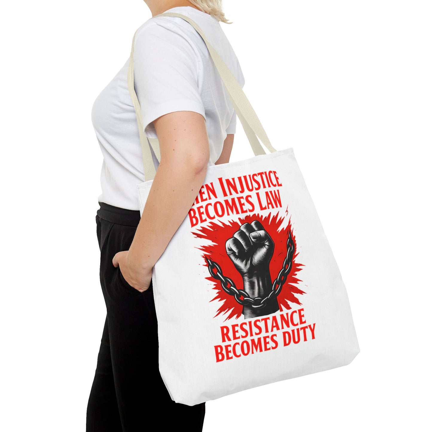 Resistance Duty Tote Bag, Political Protest Tote, Graphic Tote Bag, Subtle Anti Trump, Trendy Tote Bag, Injustice Law