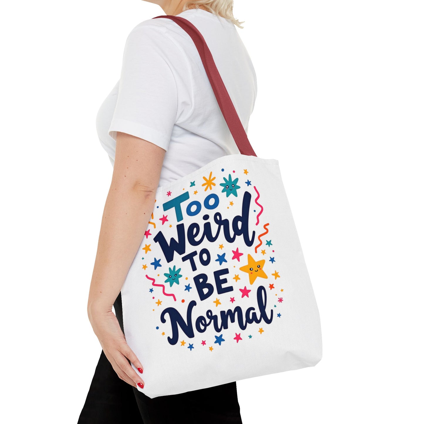 Enneagram Type 4 Tote Bag, To Weird to Be Normal, Personality Test, Enneagram Four, Self Growth Accessories
