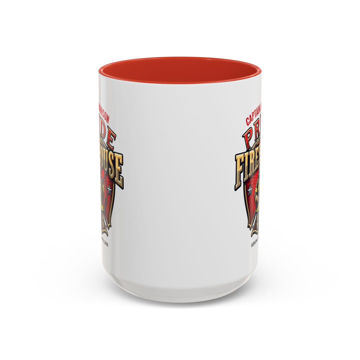 Personalized Pride of the Firehouse Shield Mug, Fire Department, Fire Fighter Gift, Firefighter Mug, Firefighter Dad Gift