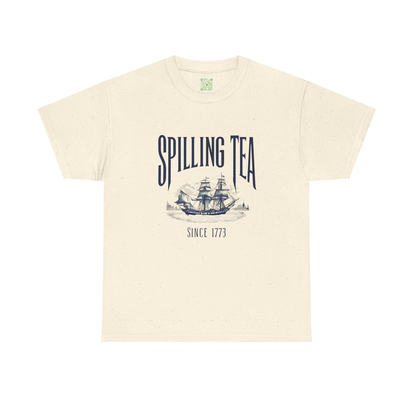 Spilling Tea Unisex Heavy Cotton Tee, Boston Tea Party Since 1773, Funny Patriot Shirt, History Gifts, Patriotic Shirt