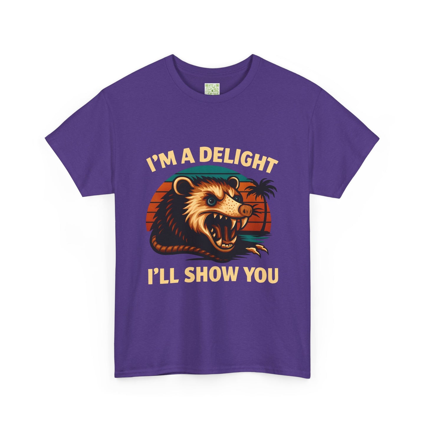Angry Opossum Shirt, "I’m a Delight, I’ll Show You", Funny Opossum, Opossum Lover Shirt, Graphic Tee, Top Selling T-Shirts