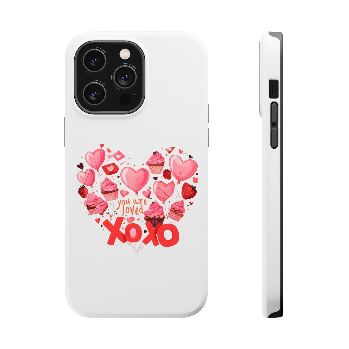 Valentine's Day Magnetic Tough Cases, Cute Phone Cover, Gift for Her, Love Heart Design, Personalizable Tech Accessory