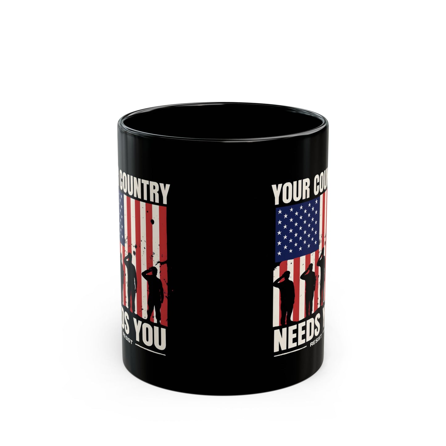 Resist Black Mug, Your Country Needs You, Anti Trump Mug, Political Mug, Patriotic American, Resistant Mug, Political Gift