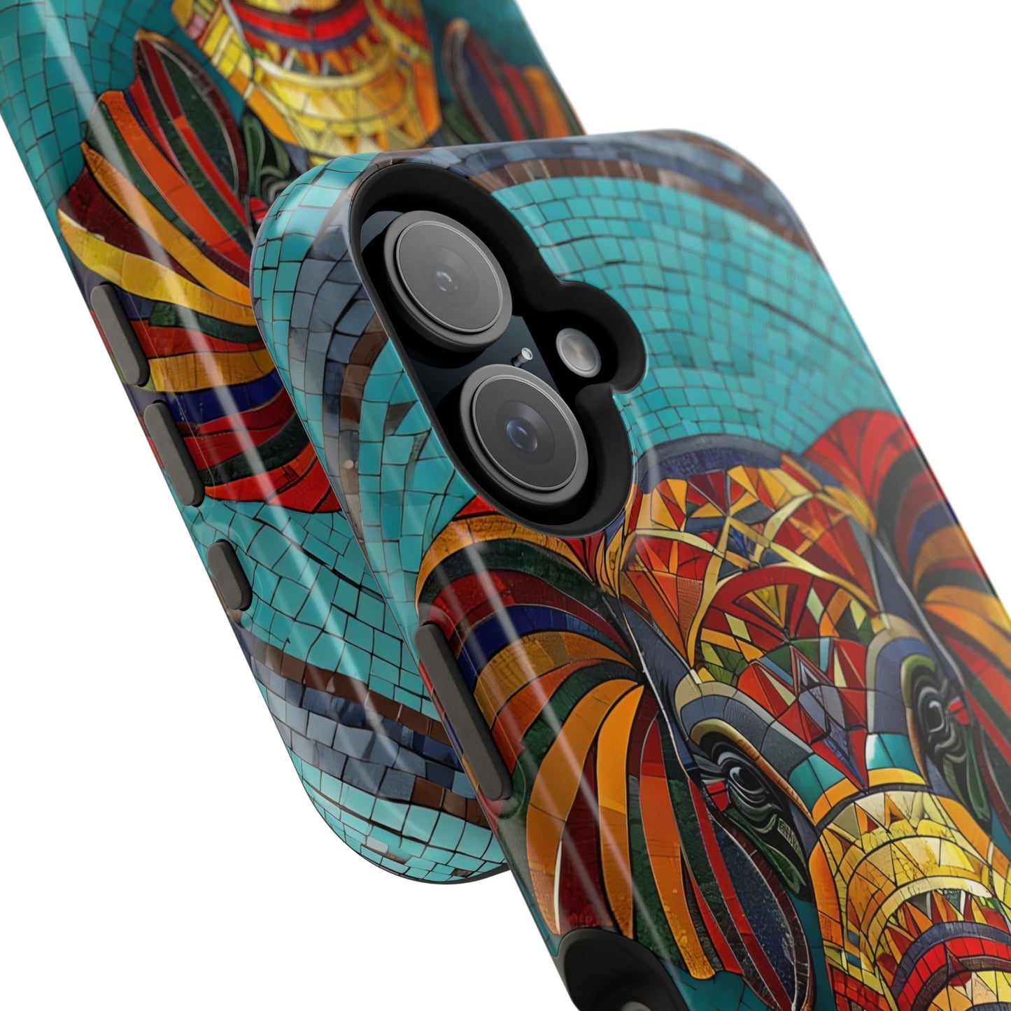 Artistic Elephant Phone Case, Elephant Case, Trendy iPhone Case, Elephant Lover Gift, Unique iPhone Case, Mosaic Design