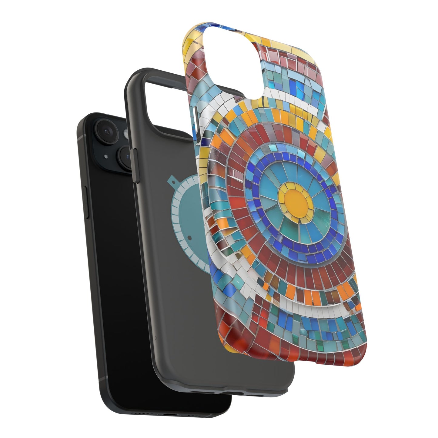 Vibrant Mosaic  iPhone Case - Colorful iPhone Cover, Unique Phone Accessory, MegSafe iPhone cover