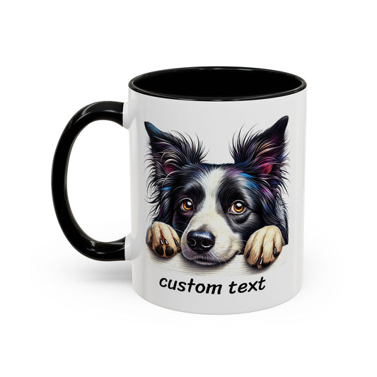 Funny Dog Lover Border Collie Accent Mug - "Dog is Friendly, I am Not"