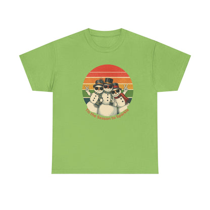 Vintage Snowman T-shirt, 'Tis the Season to Sparkle Shirt, Snowman Apparel, Funny Snowman, Cute Snowman Gift, Snowman Lover Gift, Snowman Gift for Her