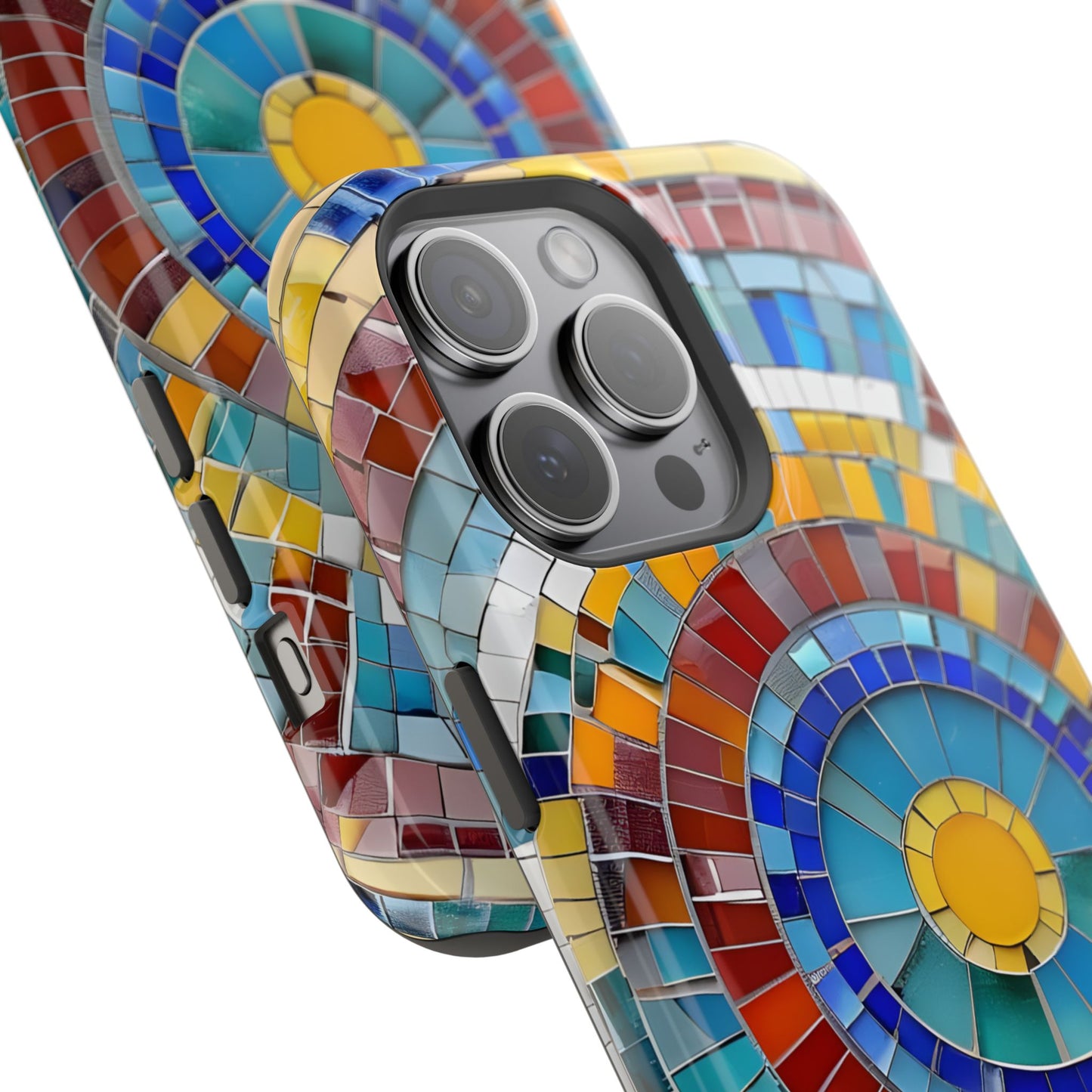 Vibrant Mosaic  iPhone Case - Colorful iPhone Cover, Unique Phone Accessory, MegSafe iPhone cover