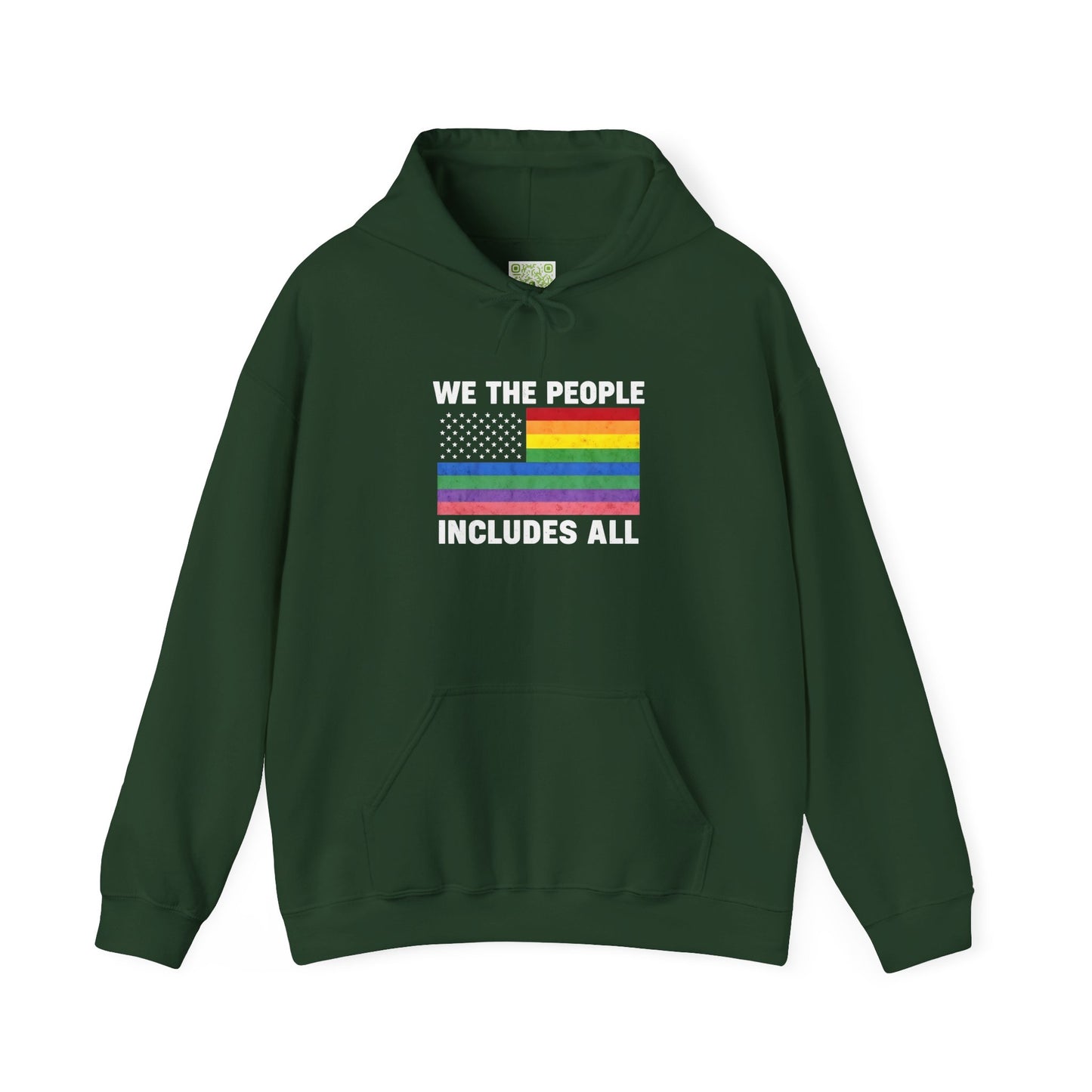 Pride Hoodie With We The People Pride Flag, LGBT Pride Sweatshirt, Bisexual Pride Hoodie, Transgender, Queer Hoodie, Pride Outfit