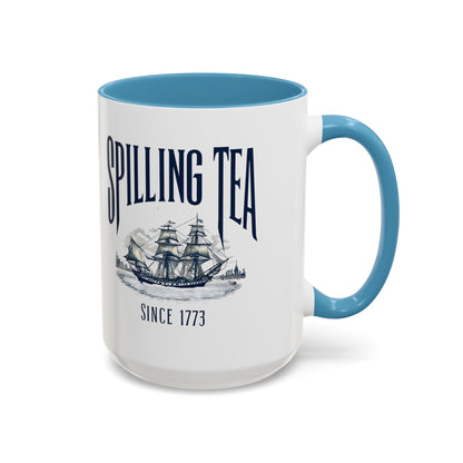 Spilling Tea Since 1773 Coffee Mug, Patriotic Coffee Mug, Funny Patriot Gift, American Freedom, Memorial Day