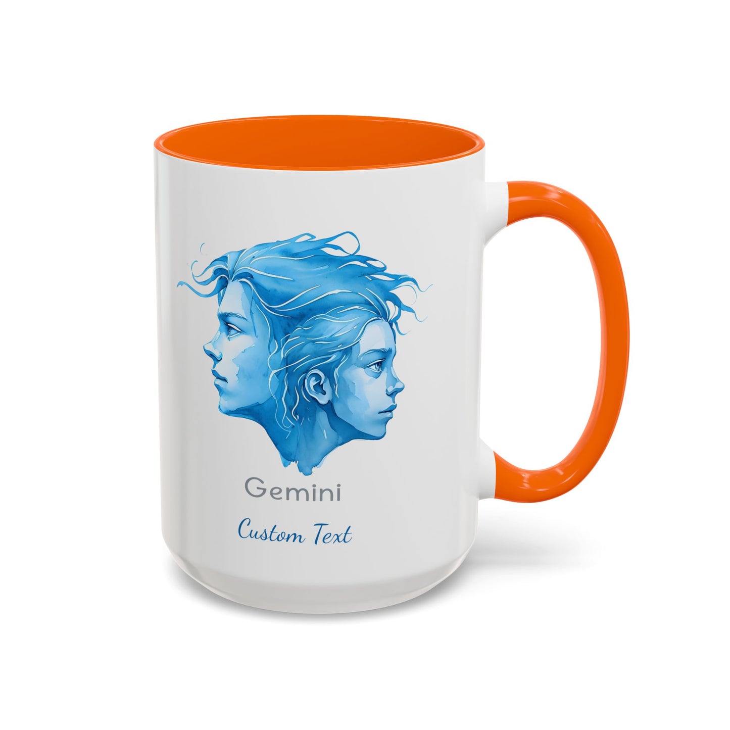 Personalized Gemini Accent Coffee Mug, Zodiac Mug, Astrology Mug, Gemini Birthday Gift, Gemini Zodiac Gift, Custom Zodiac Gift