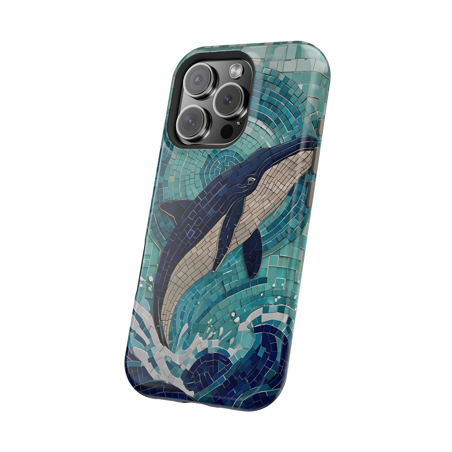 Whale Watching Mosaic iPhone Case, Whale Art, Unique Phone Case, Humpback Whale, Whale Gift, Marine Biology, Whale Watcher