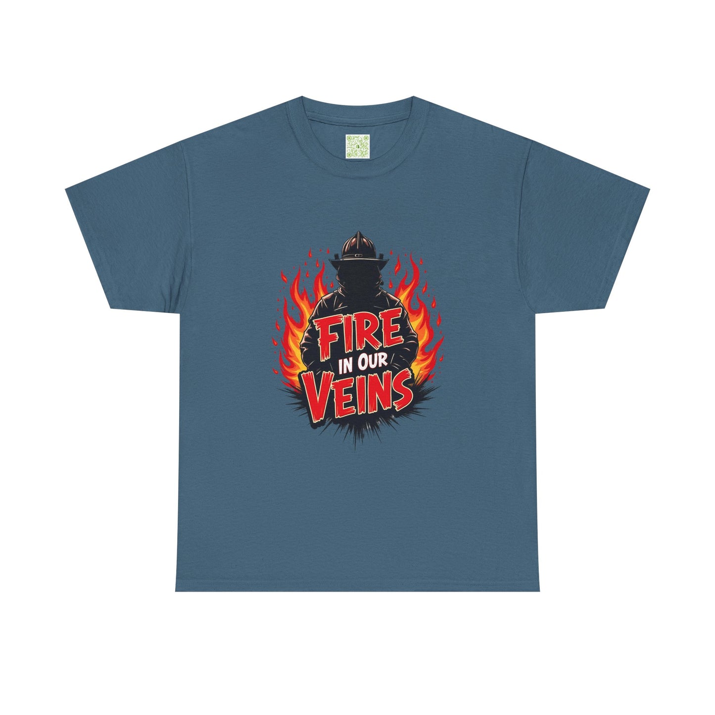 Firefighter Fire in Our Veins TShirt, Firefighter Gift, Firefighting Tee, Thin Red Line, Fireman T-Shirt, Fire Fighting