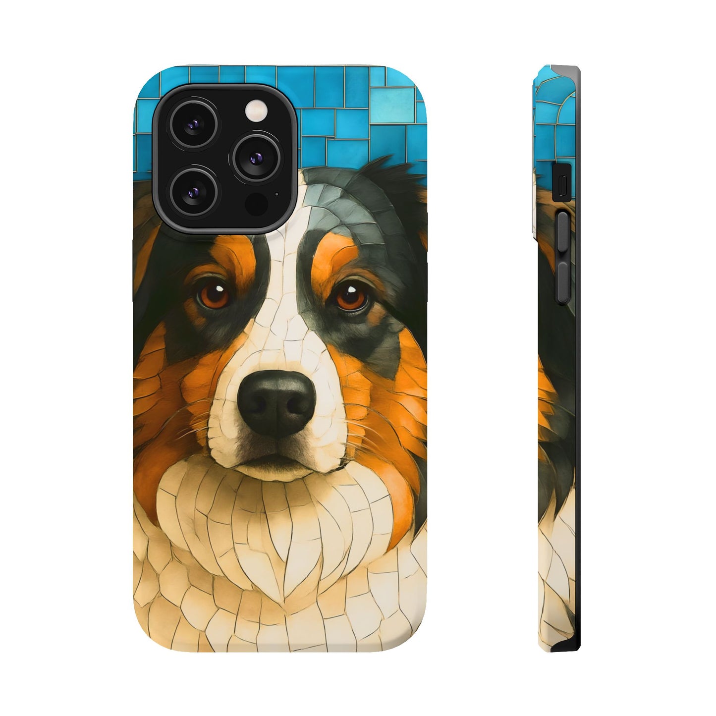 Australian Shepherd Mosaic Phone Case, iPhone Dog Case, Dog Lover Gift, Shepherd Dog Cover, Dog Phone Protector