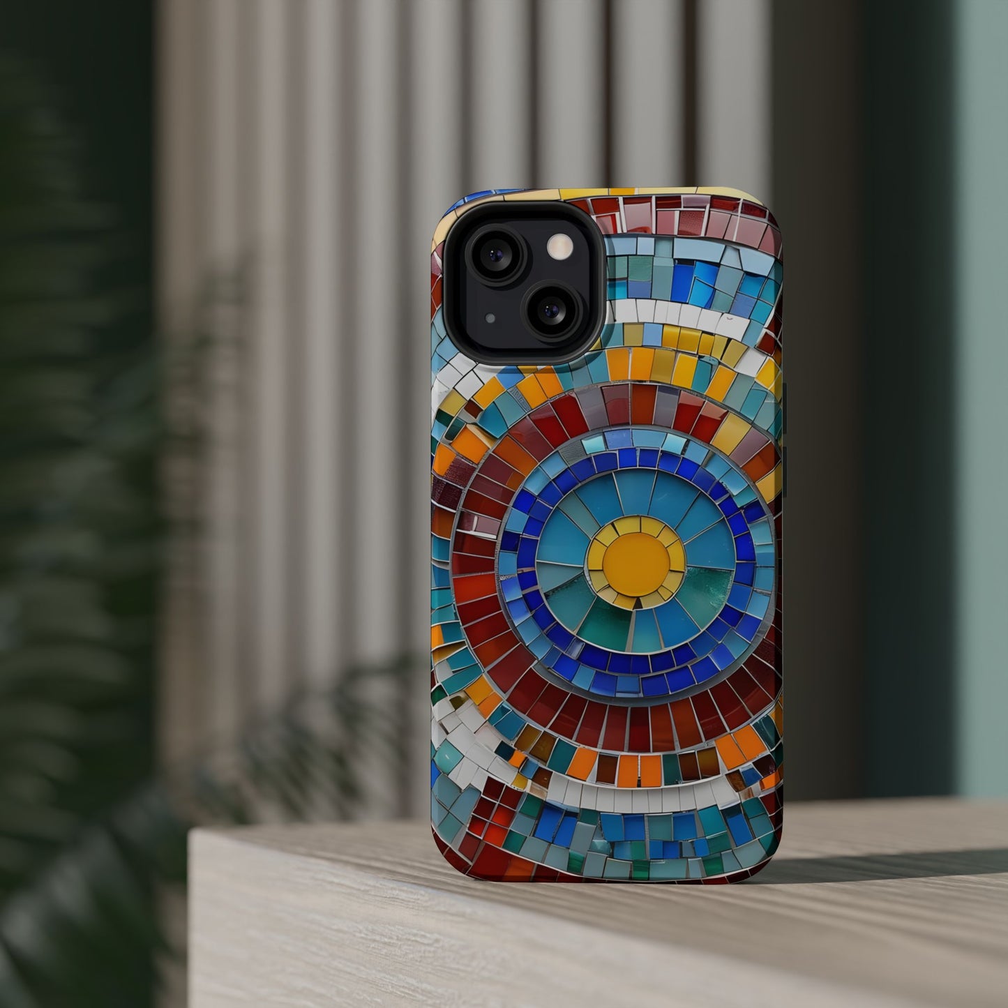 Vibrant Mosaic  iPhone Case - Colorful iPhone Cover, Unique Phone Accessory, MegSafe iPhone cover