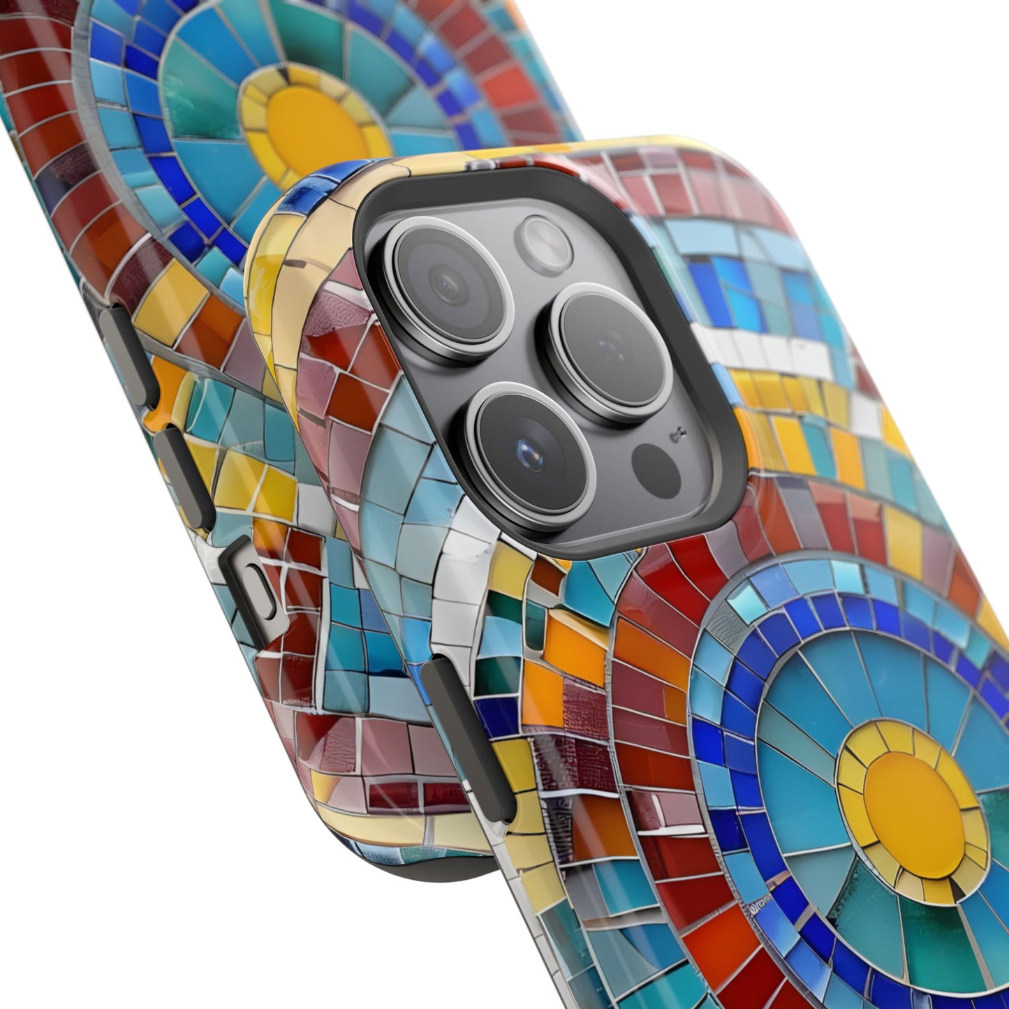 Vibrant Mosaic  iPhone Case - Colorful iPhone Cover, Unique Phone Accessory, MegSafe iPhone cover