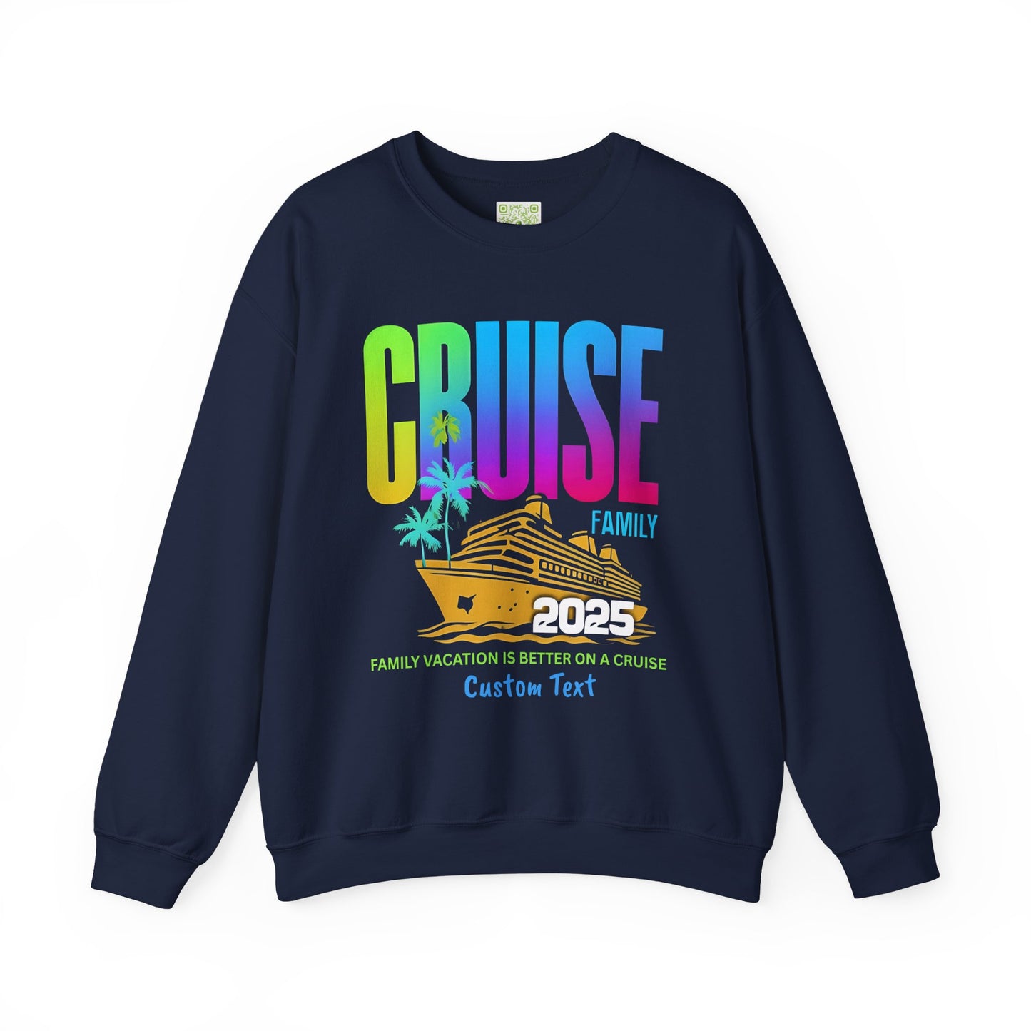 Family Cruise 2025 Sweatshirt, Vibrant Vacation Crewneck, Cruise Shirts, Matching Shirts, Custom Family Shirt
