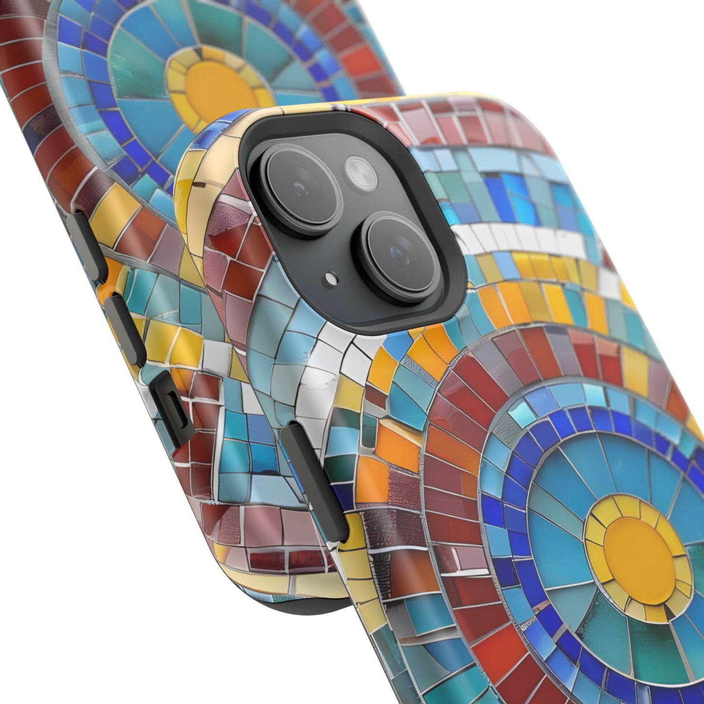 Vibrant Mosaic  iPhone Case - Colorful iPhone Cover, Unique Phone Accessory, MegSafe iPhone cover