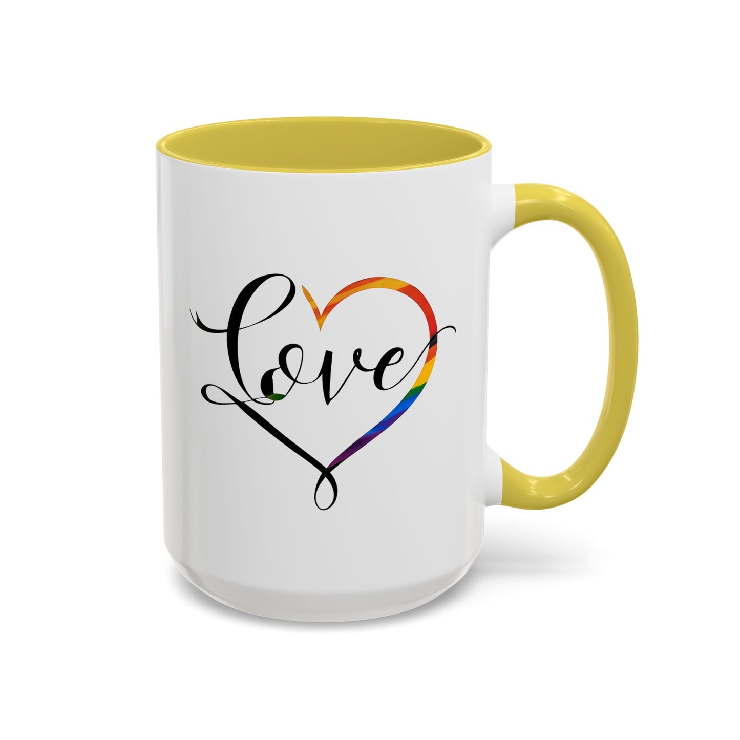 Celebration Rainbow Heart Mug  - Celebrate Diversity and Unity  - Valentine's Gift - Pride Celebration Mug