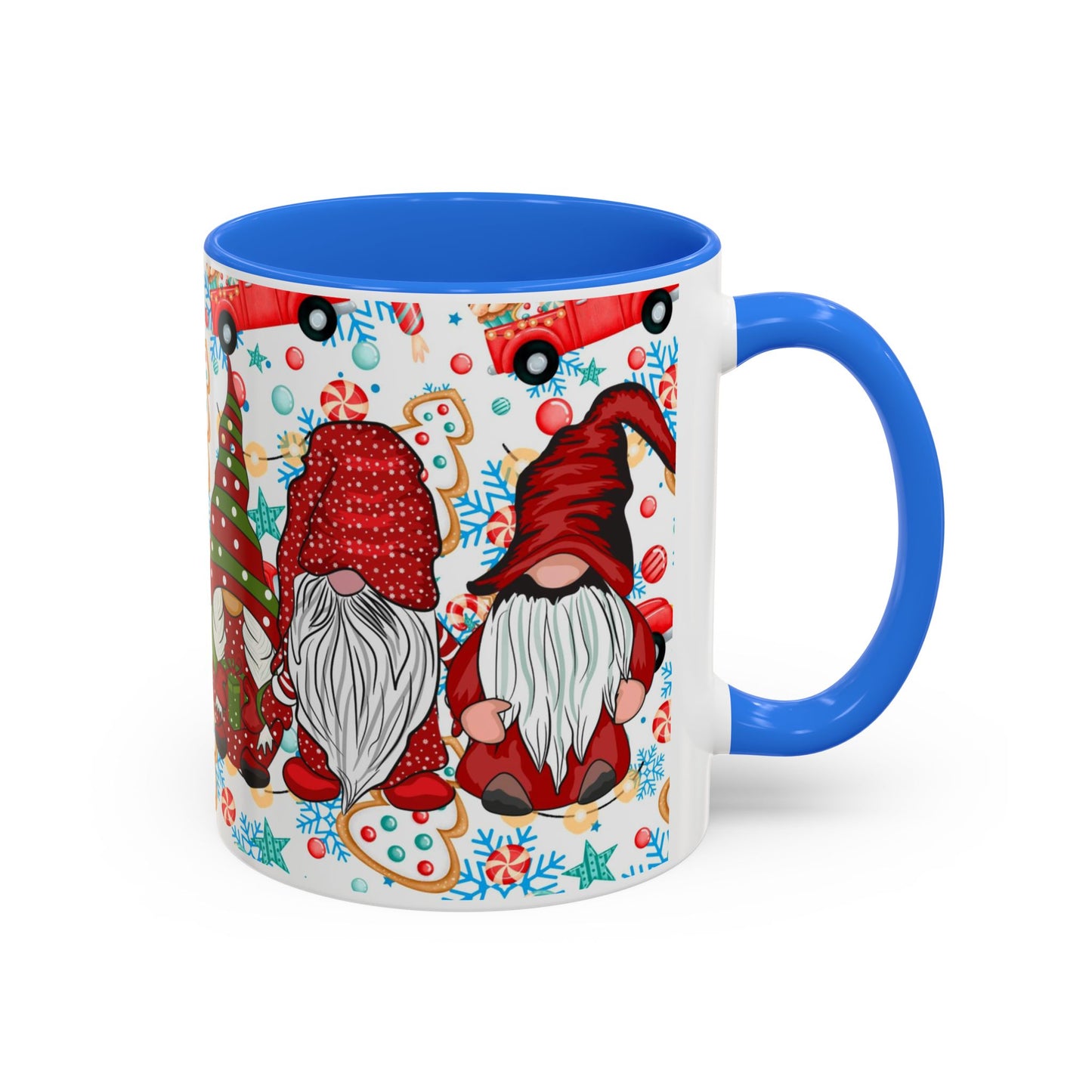 Gingerbread Christmas Gnome Mug with Cookies and Candy, Cute Holiday Coffee Cup, Festive Gnome Lover Gift, Winter Hot Cocoa Mug, Holiday Kitchen Drinkware