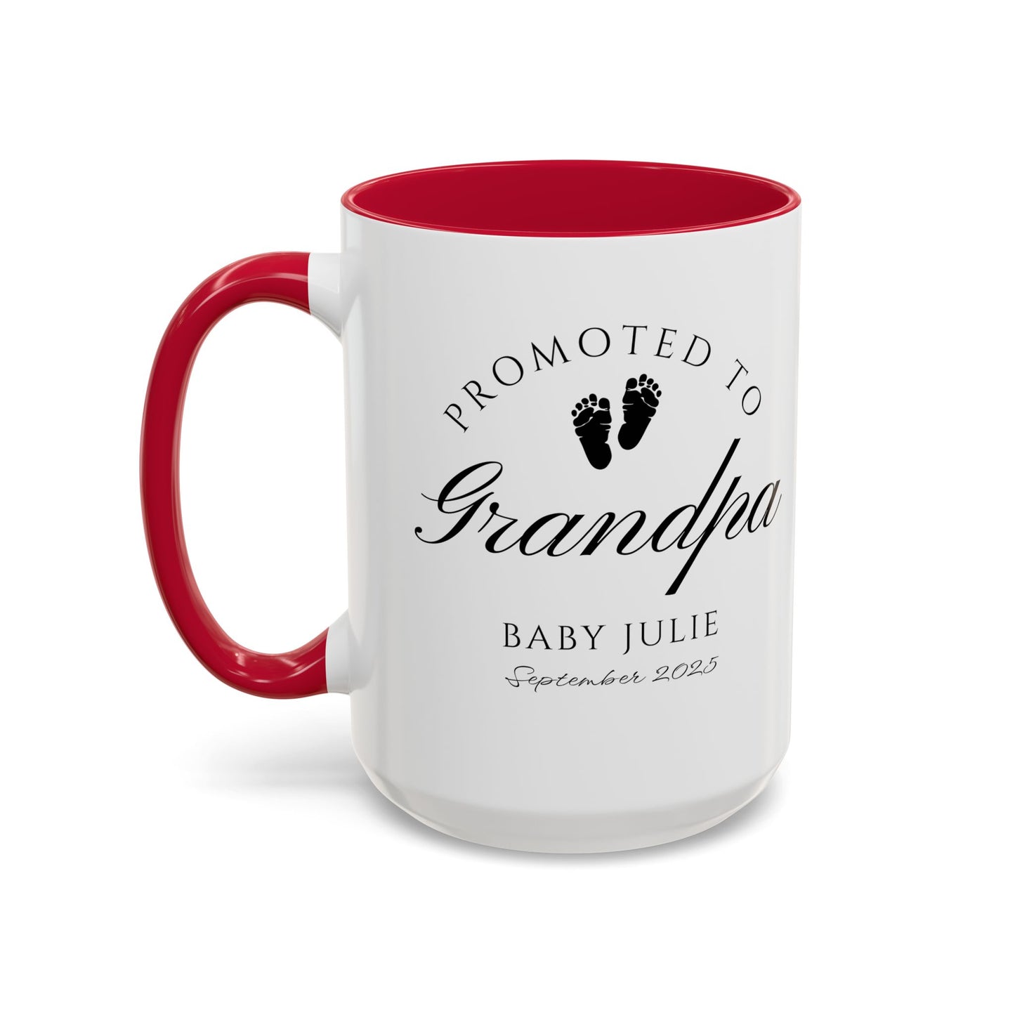 Promoted to Grandpa Mug, Personalized New Grandpa Gift 2025, Custom Baby Announcement Coffee Cup, Pregnancy Reveal for Grandfather, First Grandchild Gift