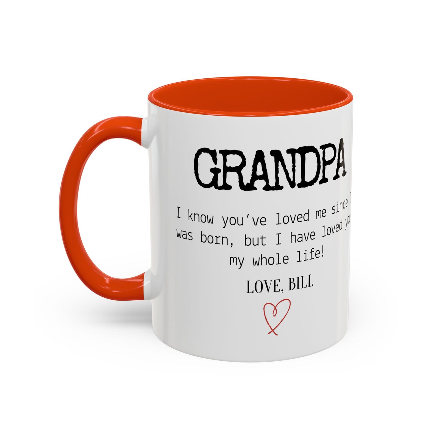 Personalized Grandpa Mug, Gift from Grandchild, Custom Message Coffee Cup, Grandpa Birthday Gift, Father’s Day Mug, Sentimental Gift for Grandpa