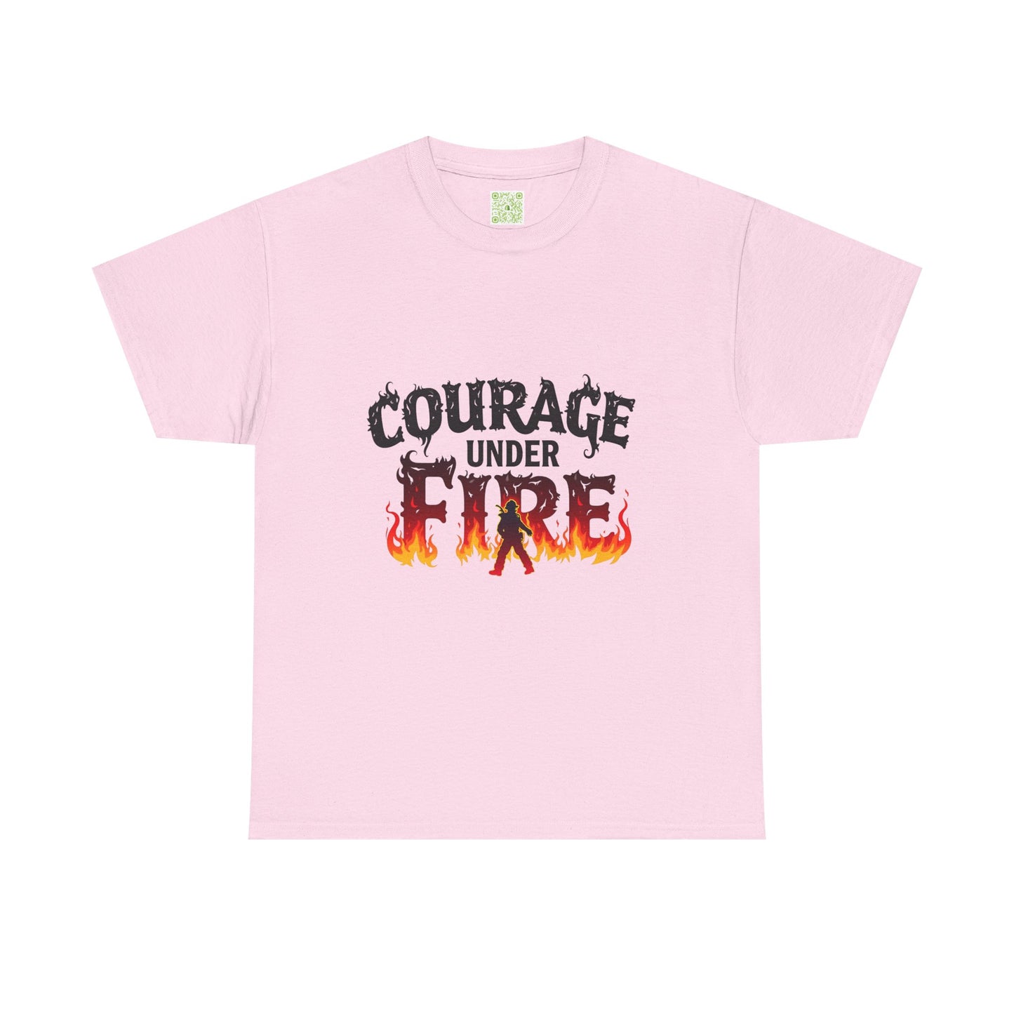 Firefighting Courage Under Fire Tee, Firefighter Graphic Tee, Fire Fighter Gift, Thin Red Line, Fire Fighters Gift, Firefighting Apparel