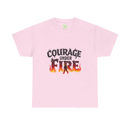 Firefighting Courage Under Fire Tee, Firefighter Graphic Tee, Fire Fighter Gift, Thin Red Line, Fire Fighters Gift, Firefighting Apparel