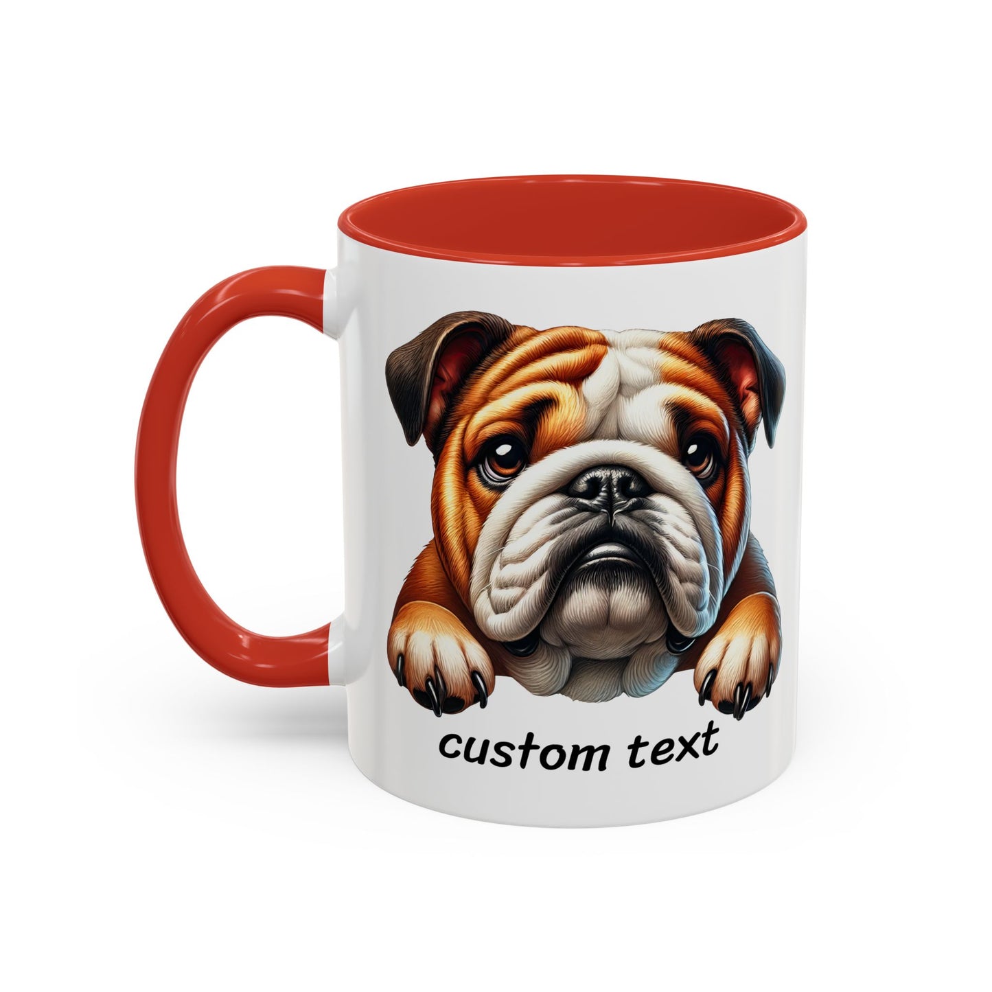 Funny Dog Lover English Bulldog Accent Mug - "Dog is Friendly, I am Not"