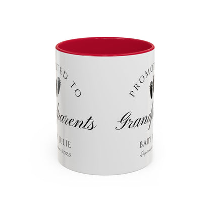 Promoted to Grandparents Mug, Pregnancy Announcement Coffee Cup, Baby Reveal Gift, New Grandparent Mug, Personalized Baby Announcement