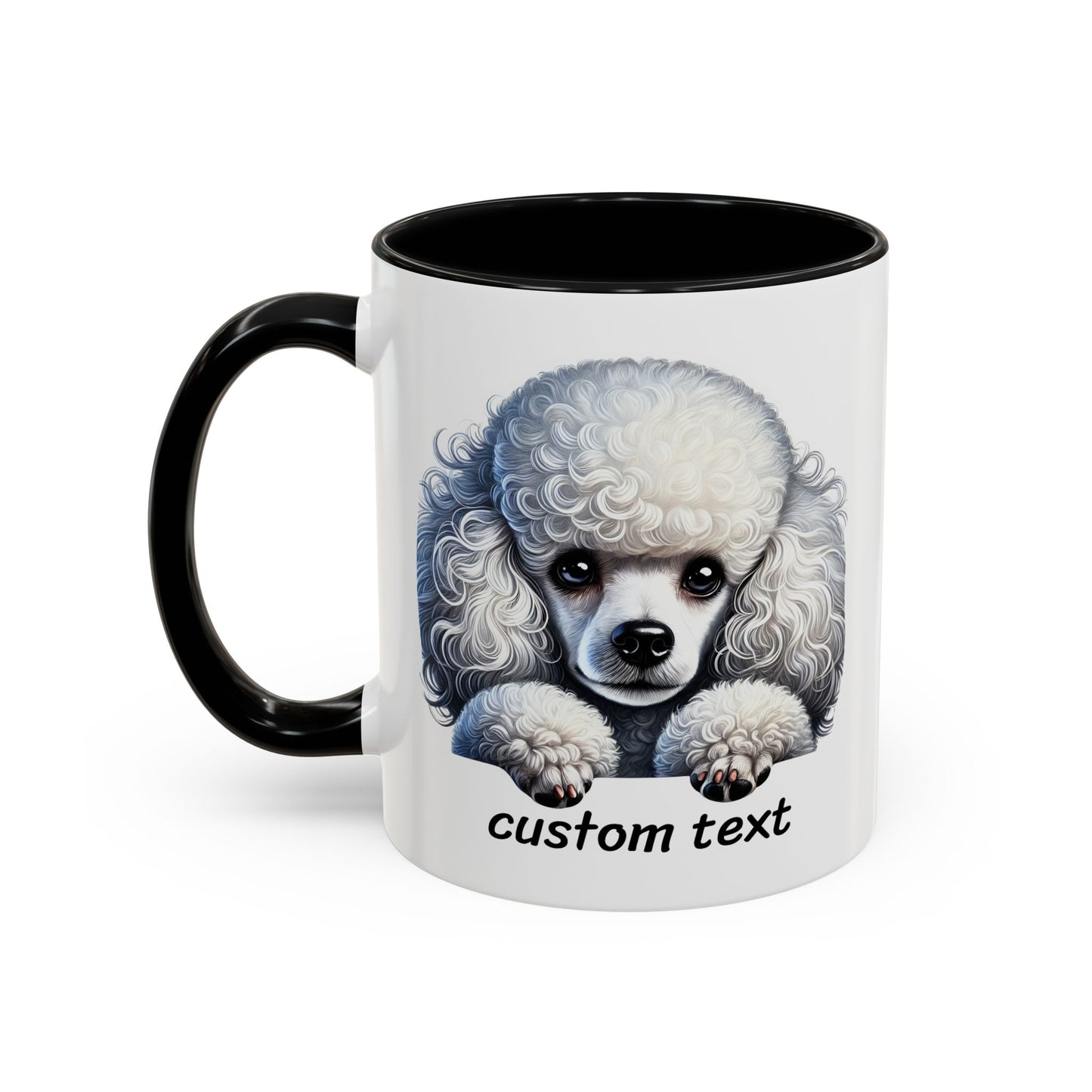 Funny Dog Lover Poodle Accent Mug - "Dog is Friendly, I am Not"
