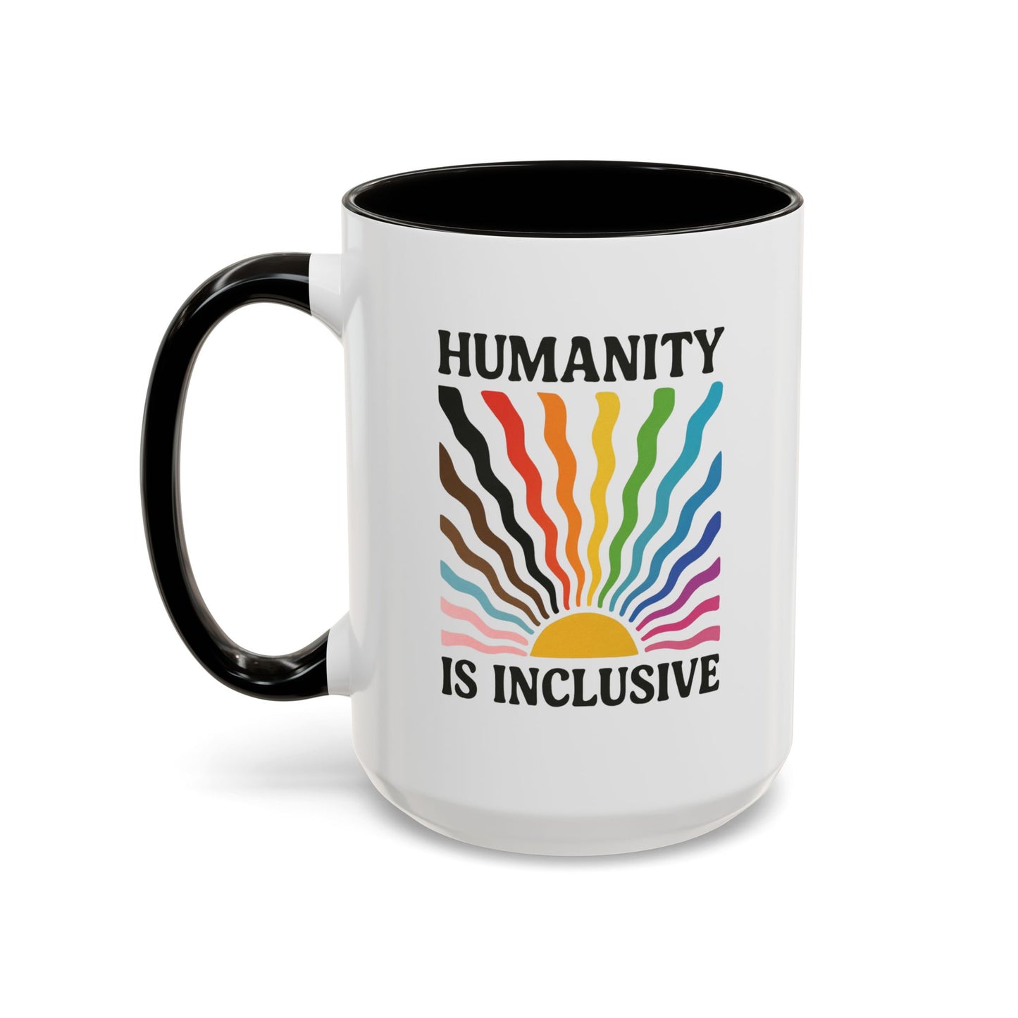 Pride Month Inclusive Humanity Coffee Mug, Pridemonth Merch, Bisexual Mug, Queer Mug, LGBT Mug, Lesbian Pride Mug