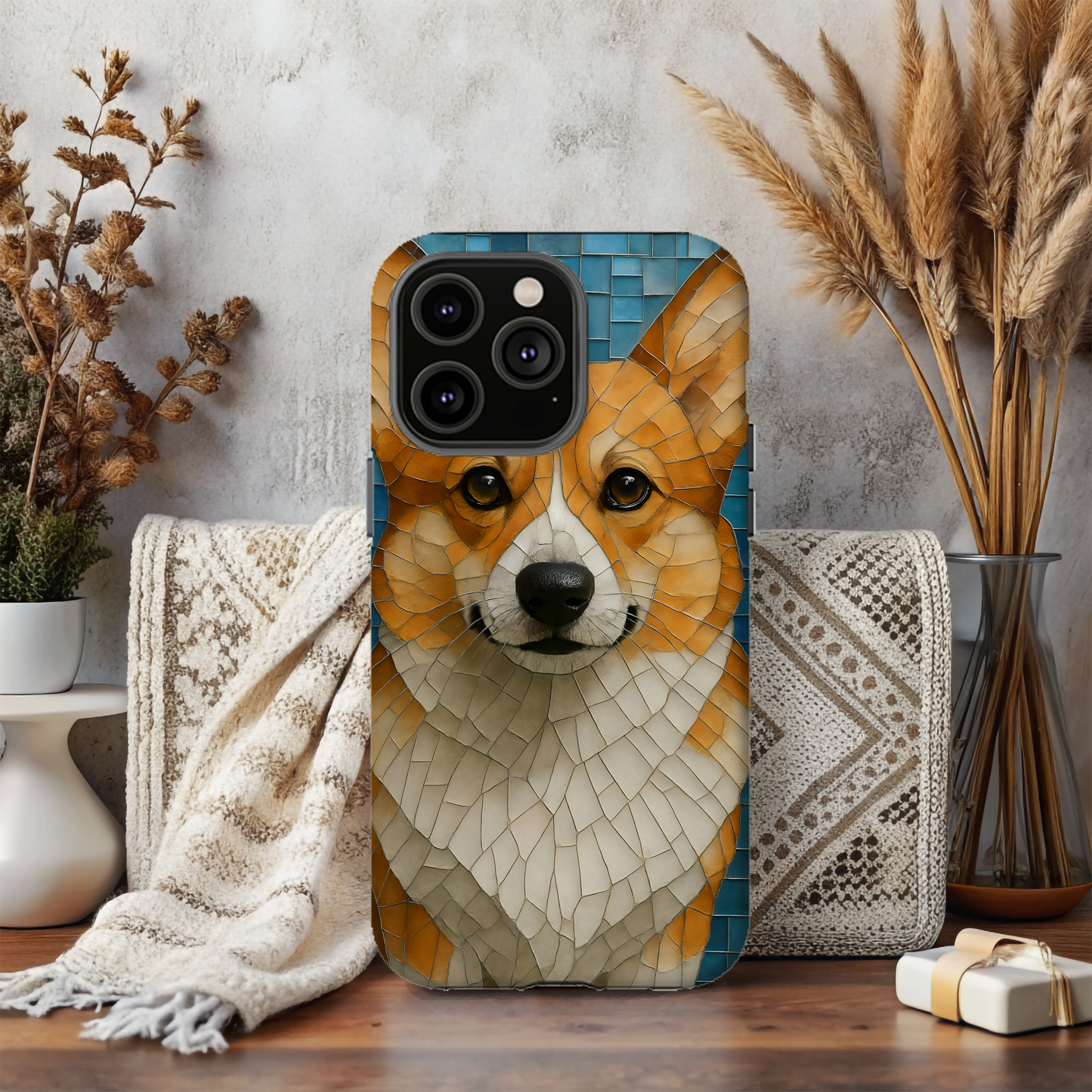 Corgi Mosaic Magnetic Tough Phone Case, Corgi Phone Case, Pembroke Welsh Corgi, Dog iPhone Case, Pet Phone Case