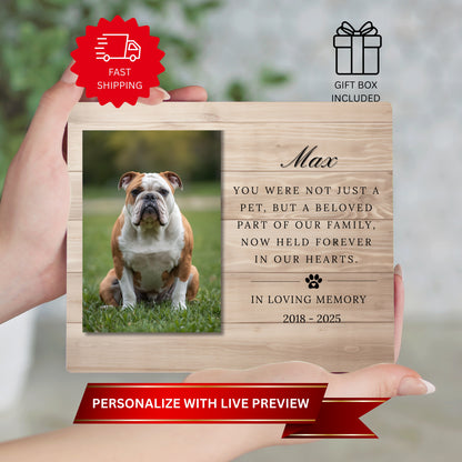 Sympathy Gift - In Loving Memory Pet Memorial Gifts - In Loving Memory Plaque - Horizontal
