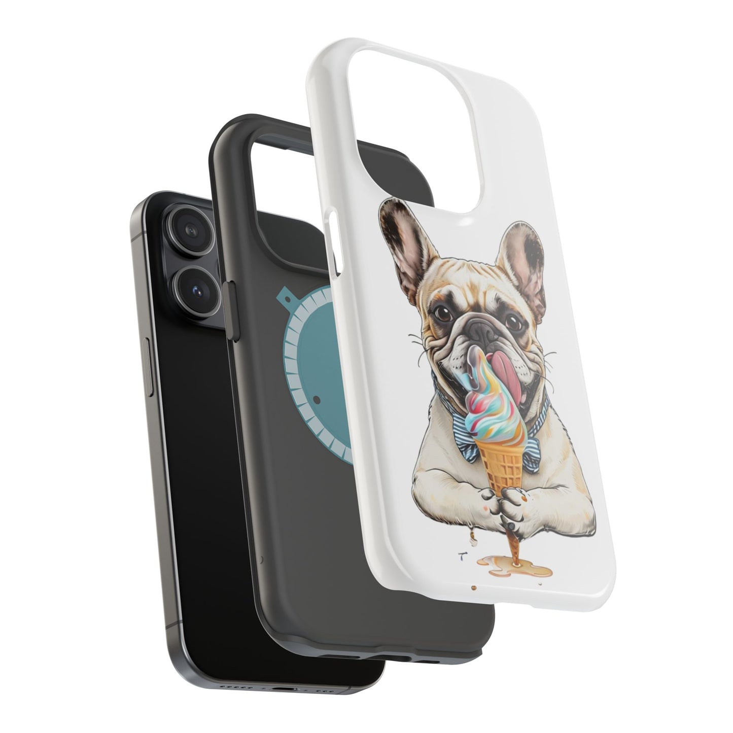 French Bulldog iPhone Case, Ice Cream Phone Case, Frenchie Mom Gift, Dog Phone Case, French Bulldog Lover Gift