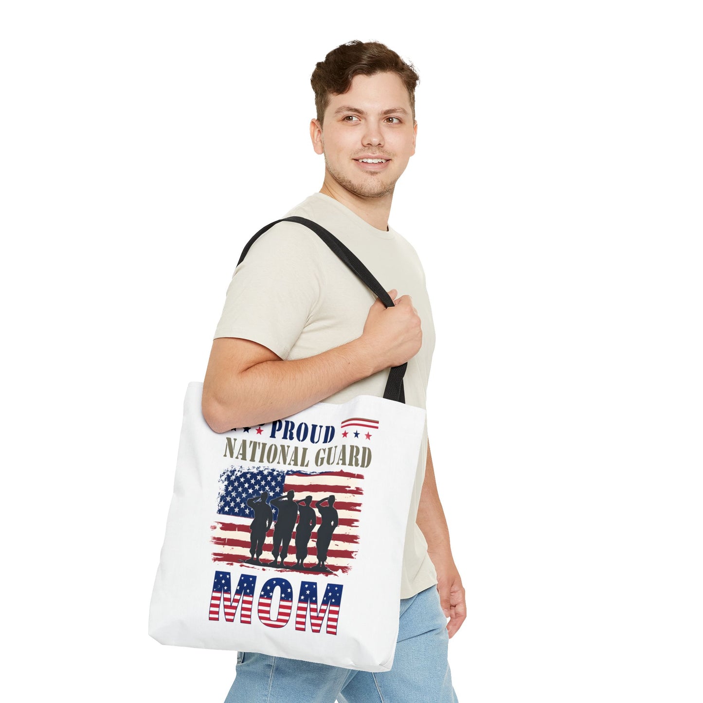 Proud National Guard Mom Tote Bag, Proud Army Mom, Marine Mom, Army Wife, Military Mom, Military Tote Bag, USA