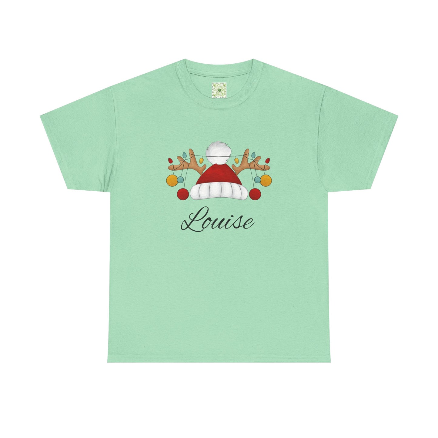 Santa Hat, Personalized Shirt, Reindeer Lights Christmas Shirt, Funny Holiday Tee, Matching Family Christmas Outfit, 2025 Gift