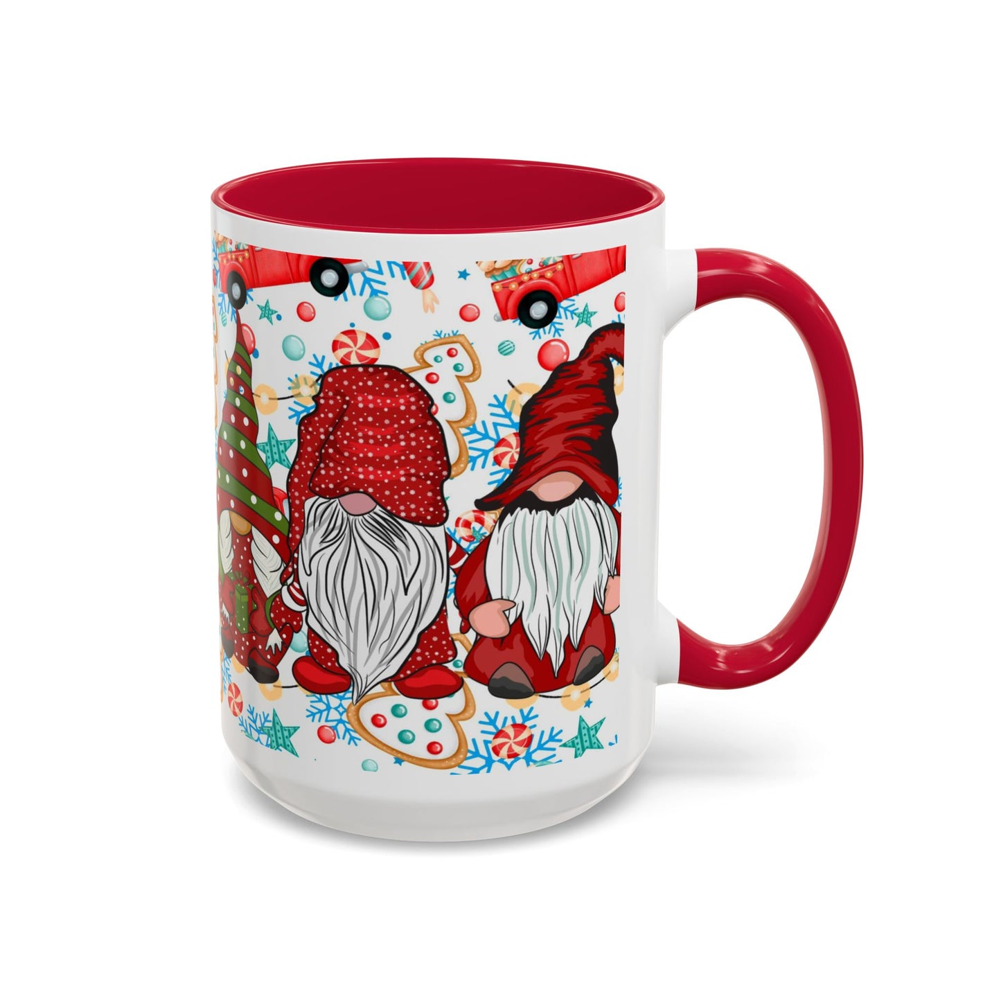 Gingerbread Christmas Gnome Mug with Cookies and Candy, Cute Holiday Coffee Cup, Festive Gnome Lover Gift, Winter Hot Cocoa Mug, Holiday Kitchen Drinkware