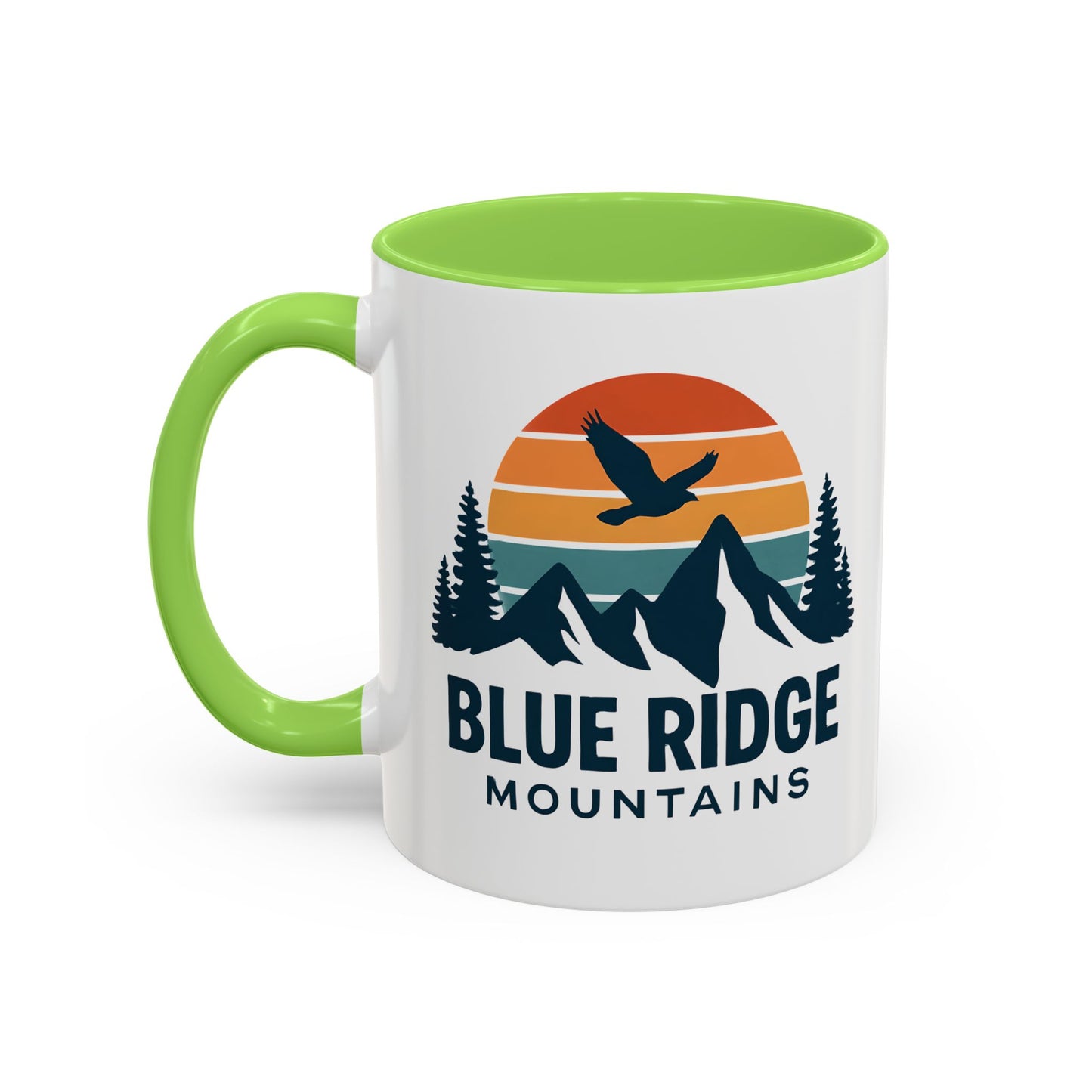 Blue Ridge Mountains, One Happy Camper, Accent Coffee Mug, Blueridge Mug, Blue Ridge Parkway, Camping Coffee Mug, Camping Gift