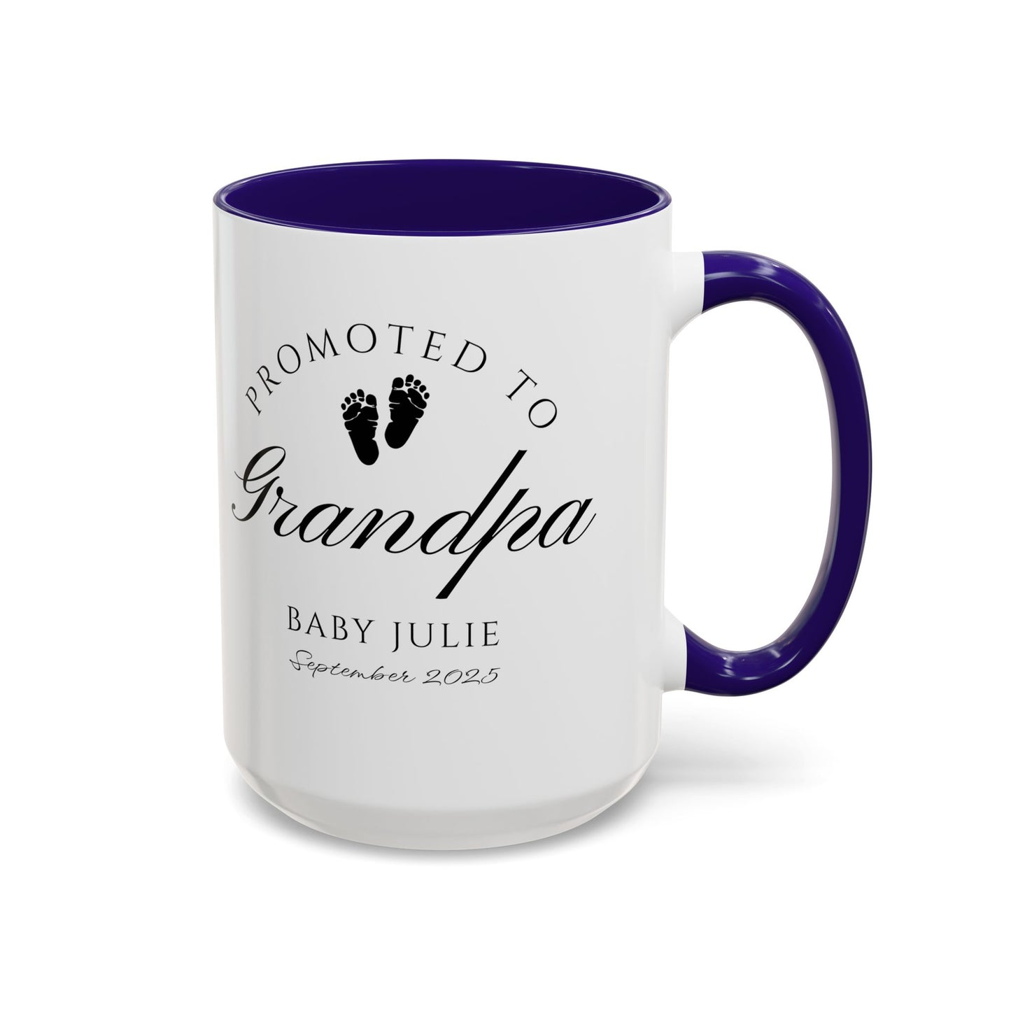 Promoted to Grandpa Mug, Personalized New Grandpa Gift 2025, Custom Baby Announcement Coffee Cup, Pregnancy Reveal for Grandfather, First Grandchild Gift