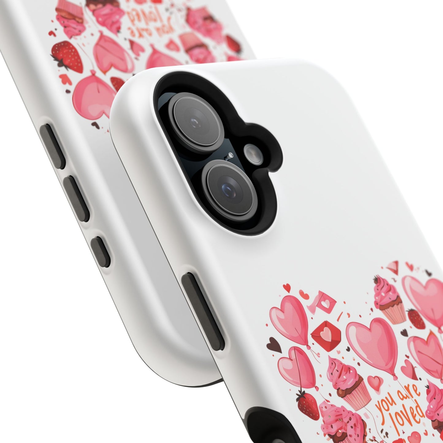 Valentine's Day Magnetic Tough Cases, Cute Phone Cover, Gift for Her, Love Heart Design, Personalizable Tech Accessory
