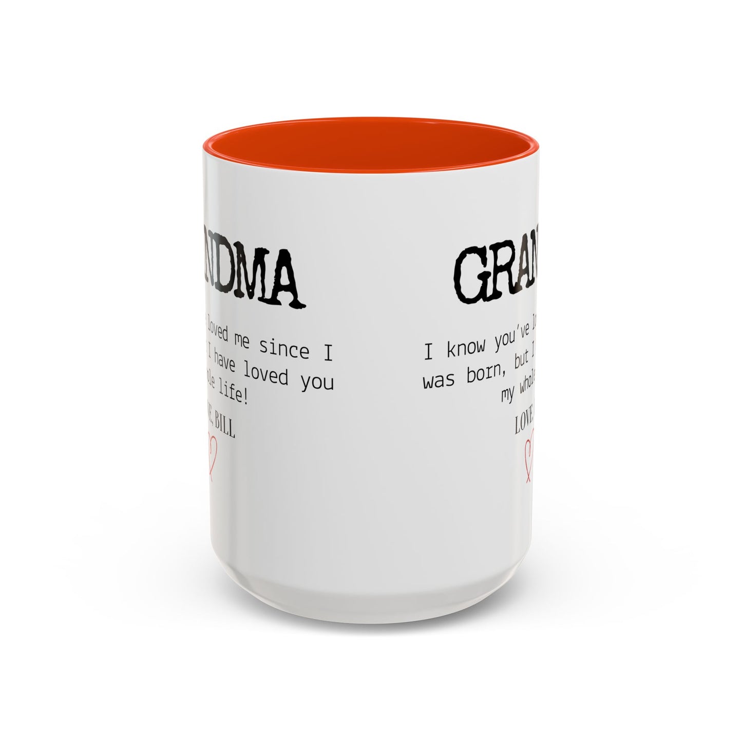 Personalized Grandma Mug, Gift from Grandchild, Custom Message Coffee Cup, Grandma Birthday Gift, Mother’s Day Mug, Sentimental Gift for Grandma